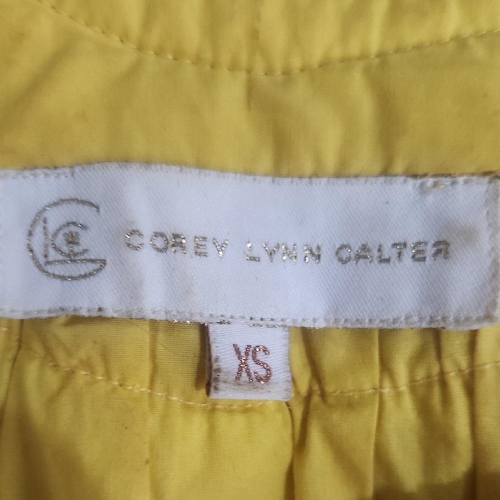 Corey Lynn Calter Yellow Dress with Stripes - Picture 2 of 3